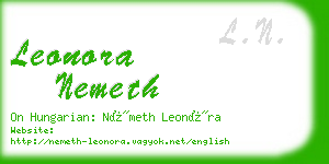 leonora nemeth business card